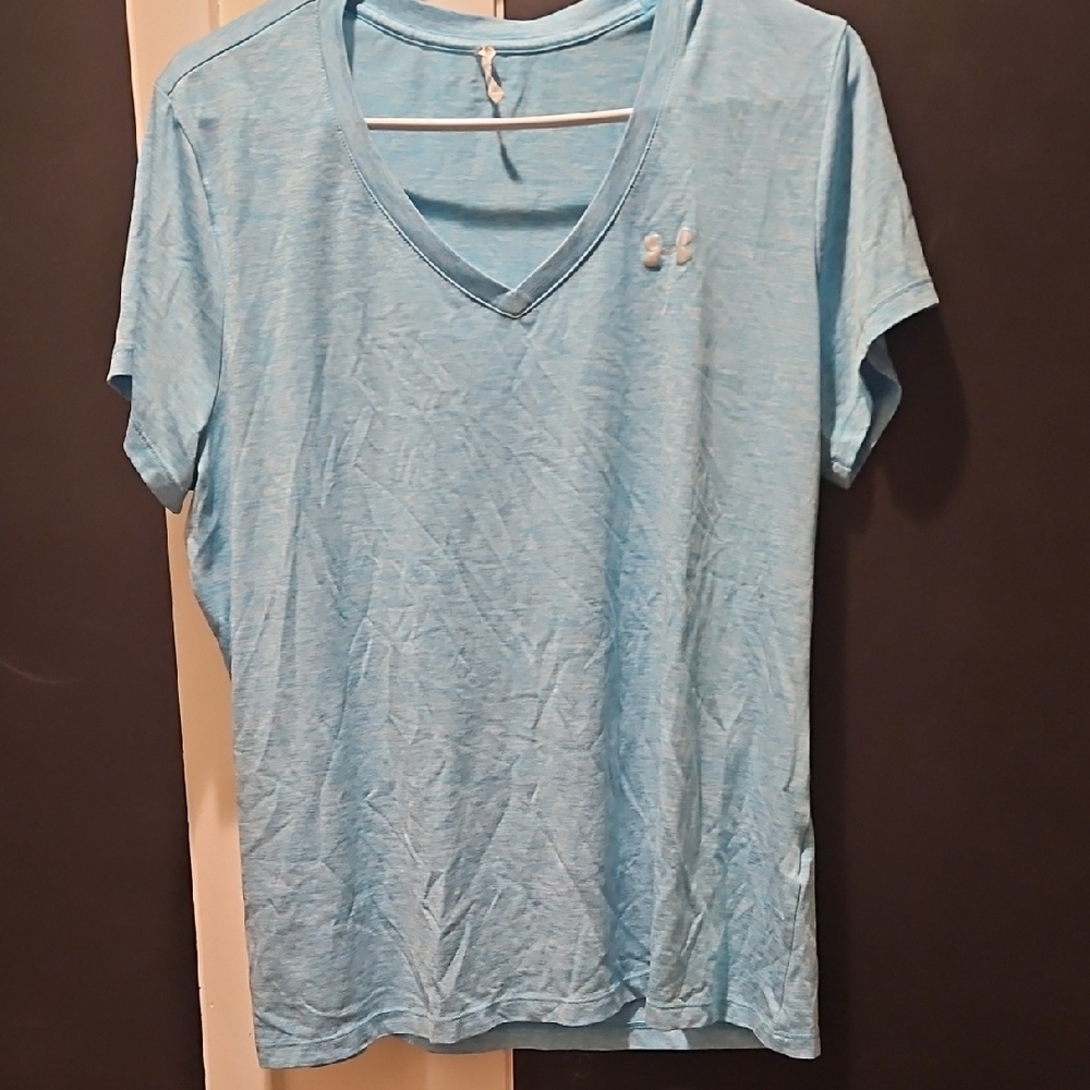 Under Armour Sky Blue V-Neck Tee